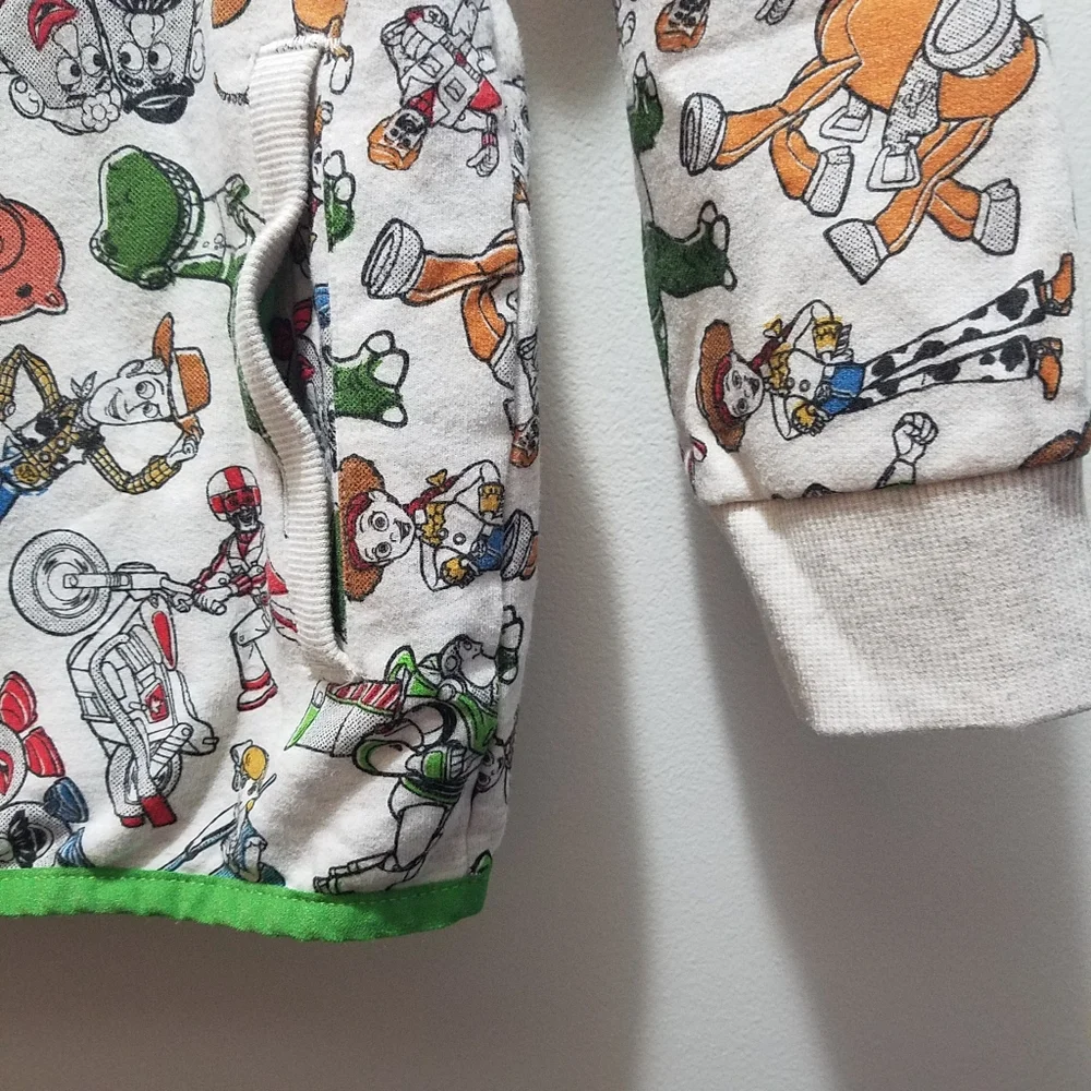 Pixar Toy Story 4 Character Cartoon Print Kids Hoodie Zip 9/10 Disney Sweatshirt - Picture 7 of 13